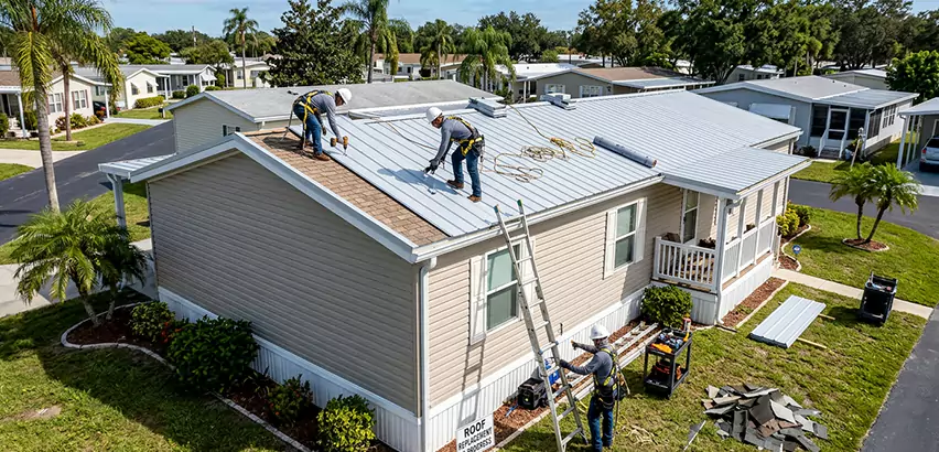 Mobile Home Metal Roof Replacement in Lake Zurich