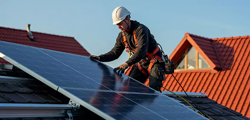 Solar Panels on Steel Roof Installation in Lake Zurich